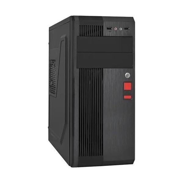 Технопапа · ExeGate EX283225RUS Компьютерный корпус Miditower UN-605B Black, ATX, , 2*USB, Audio, замок блокировки кнопки питания