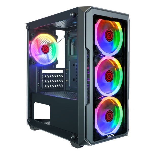 Технопапа · Корпус для компьютера Ginzzu CL690 mATX FAN 4*12FRGB