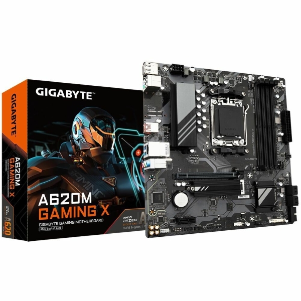 Технопапа · Материнская плата Gigabyte A620M GAMING X, Socket AM5, AMD A620, 4xDDR5-5200, mATX, RTL
