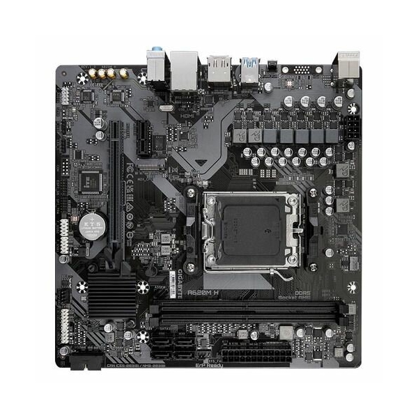 Технопапа · Материнская плата Gigabyte A620M H, SocketAM5, AMD A620, mATX, Ret