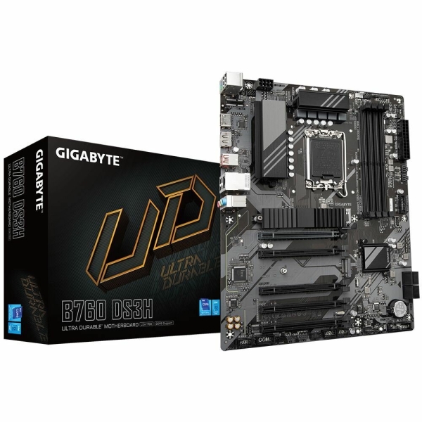Технопапа · Материнская плата Gigabyte B760 DS3H, Socket 1700, IntelB760, 4xDDR5-4800, ATX, RTL