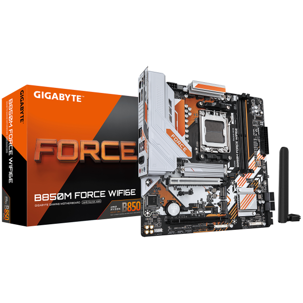 Технопапа · Материнская плата Gigabyte B850M FORCE WIFI6E, AM5, AMD B850, Micro-ATX, RTL (B850M FORCE WIFI6E)