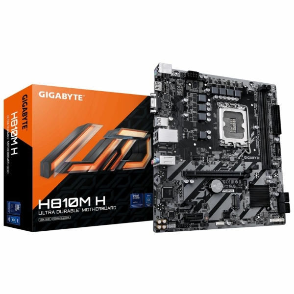 Технопапа · Материнская плата Gigabyte H810M H, LGA1851, Intel H810, Micro-ATX, RTL (H810M H)