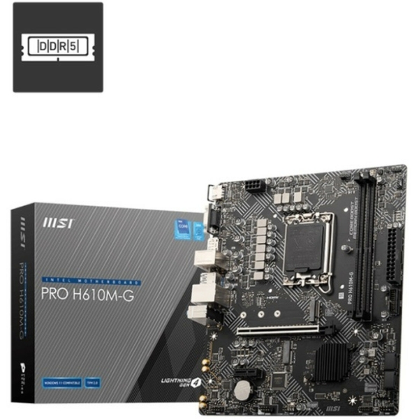 Технопапа · Материнская плата MSI PRO H610M-G, microATX, DDR5, Intel H610