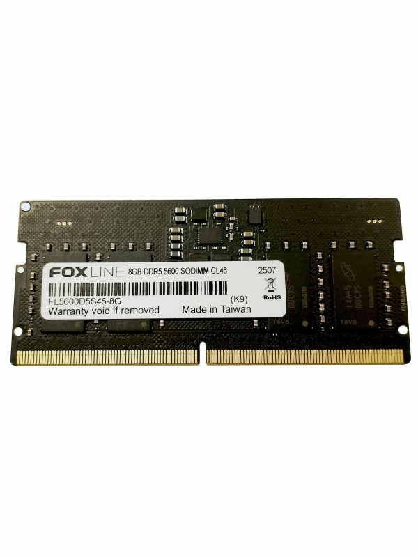 Технопапа · Оперативная память Foxline FL5600D5S46-8G, SODIMM, 8GB, 5600MHz, DDR5, CL 46