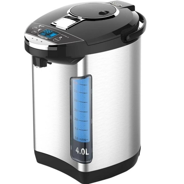 Технопапа · Термопот Supra TPS-4911 Black/Silver, объем 4л, мощность 800Вт, двойные стенки, цвет серебристый/черный