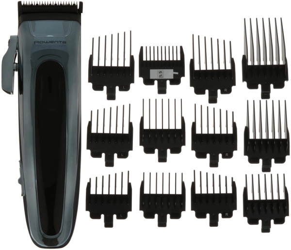 Технопапа · Машинка для стрижки Rowenta TN1551E0 серебристый/черный (насадок в компл:12шт)