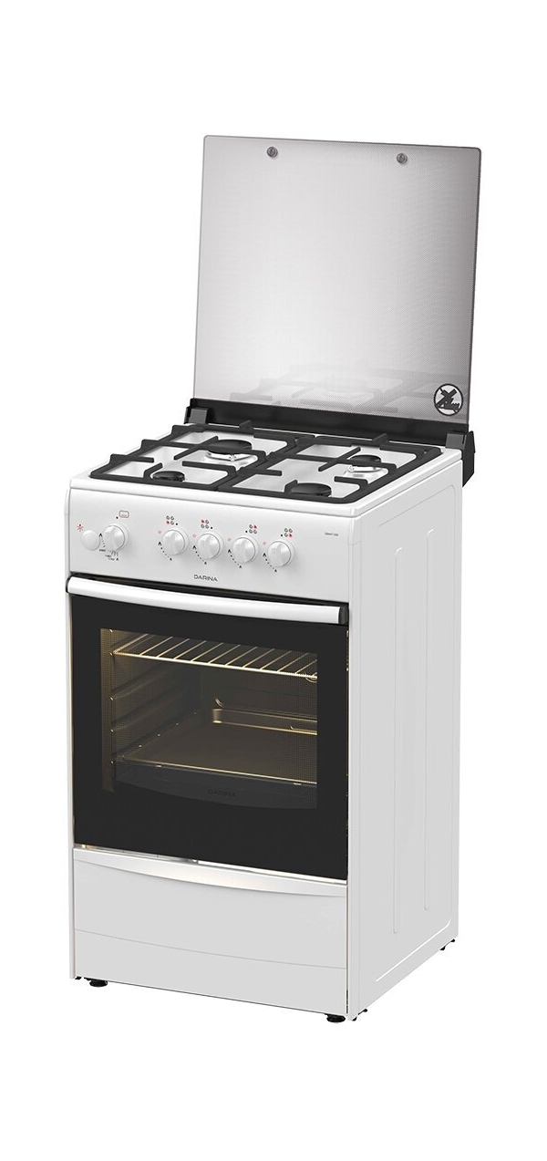 Технопапа · Газовая плита Darina 1B1 GM 441 018 W 50 см, 50 л, 4 конфорки, белый