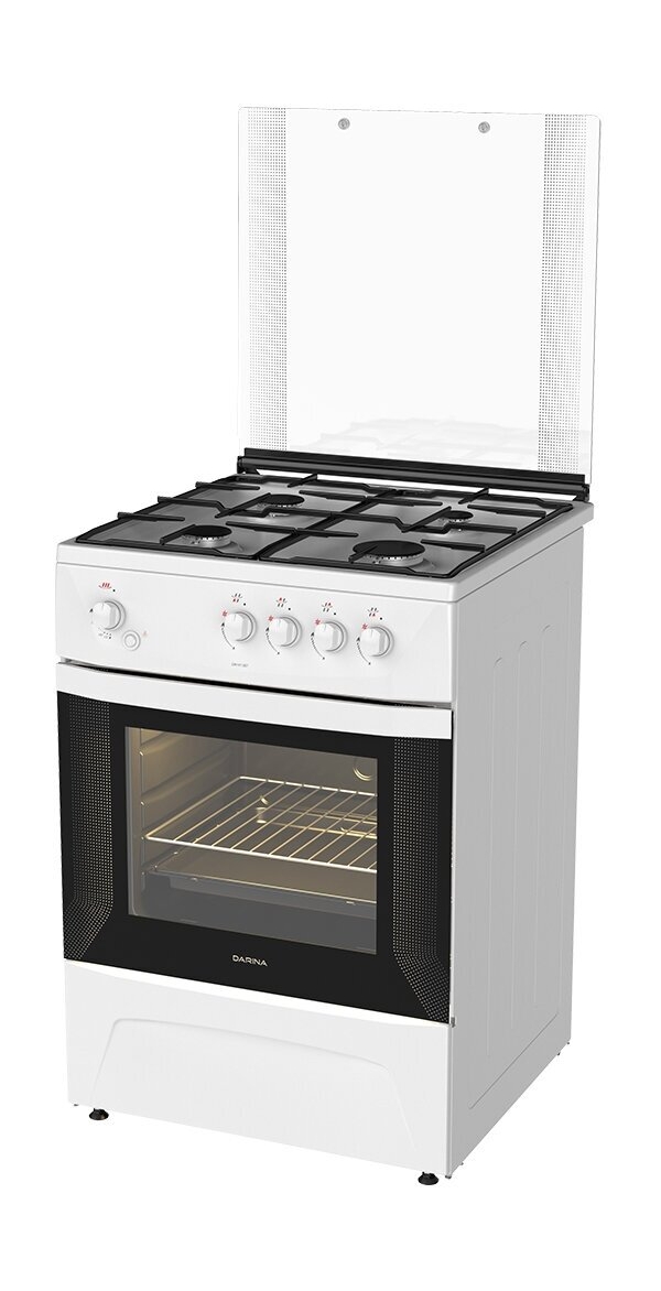 Технопапа · Газовая плита Darina 1D GM 141 007 W 60 см, 50 л, 4 конфорки, белый