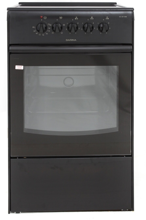 Технопапа · Электрическая плита DARINA EC 331, электрическая духовка, 3 конфорки, 50 л, черная