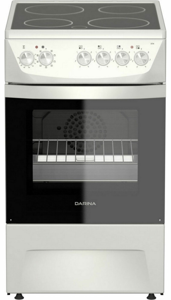 Технопапа · Электроплита Darina 1D5 EC 241 614 W 50 см, 50 л, 4 конфорки, белый