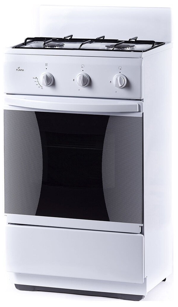 Технопапа · Комбинированная плита Flama СK 2202 W 50 см, 2 конфорки, белый