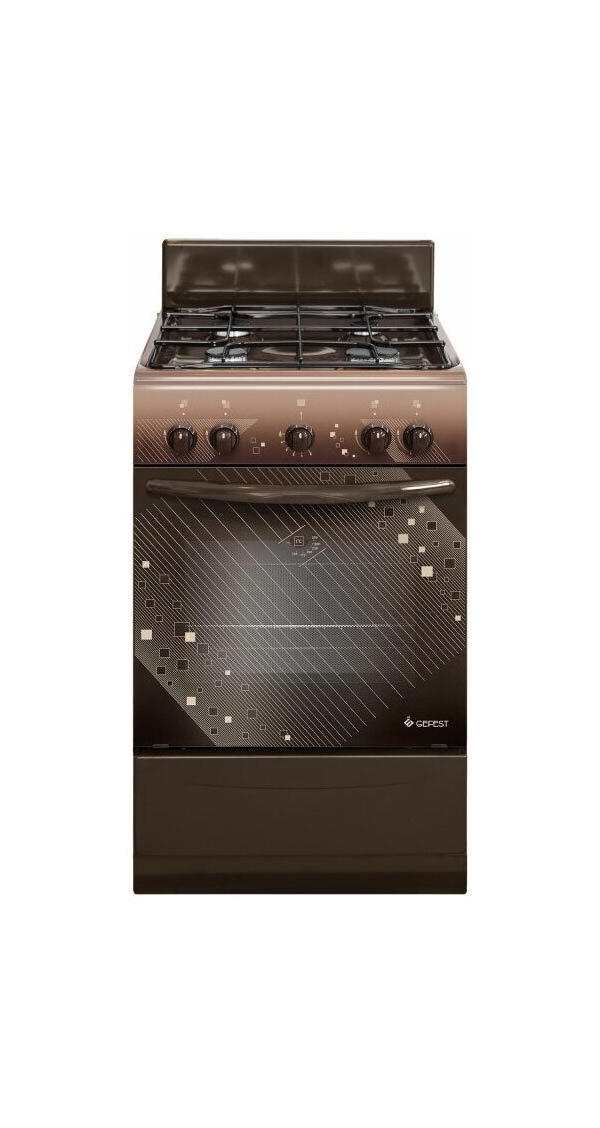 Технопапа · Газовая плита Gefest 5100 0018 50 см, 52 л, 4 конфорки, коричневый