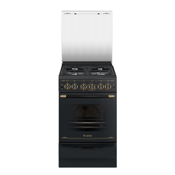 Технопапа · Газовая плита GEFEST 5100-02 0183, черная, ширина 50 см, с газовой духовкой