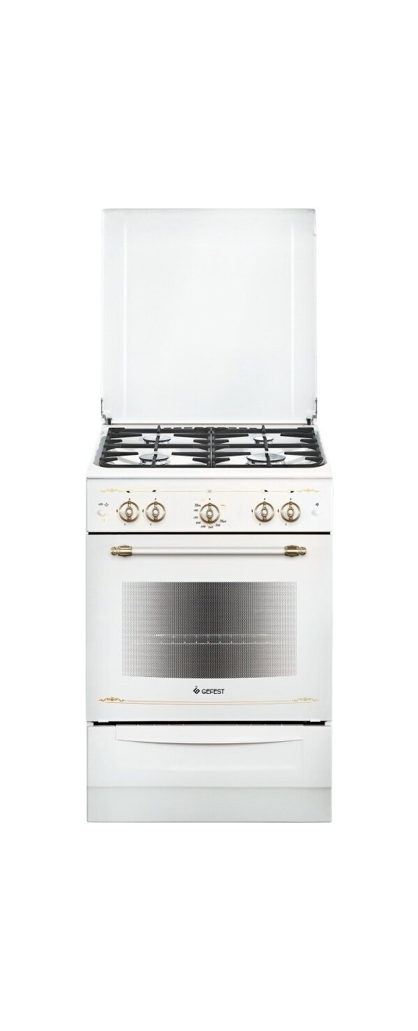 Технопапа · Газовая плита Gefest ПГ 6100-02 0185 60 см, 52 л, 4 конфорки, белый