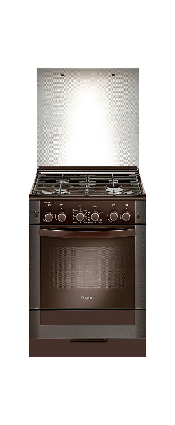 Технопапа · Газовая плита GEFEST 6300-02 0047 с газовой духовкой, с грилем, объем 52 л, коричневый