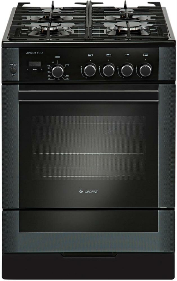 Технопапа · Газовая плита GEFEST ПГ 6500-03 0044 с газовой духовкой, с грилем, объем 52 л, черная