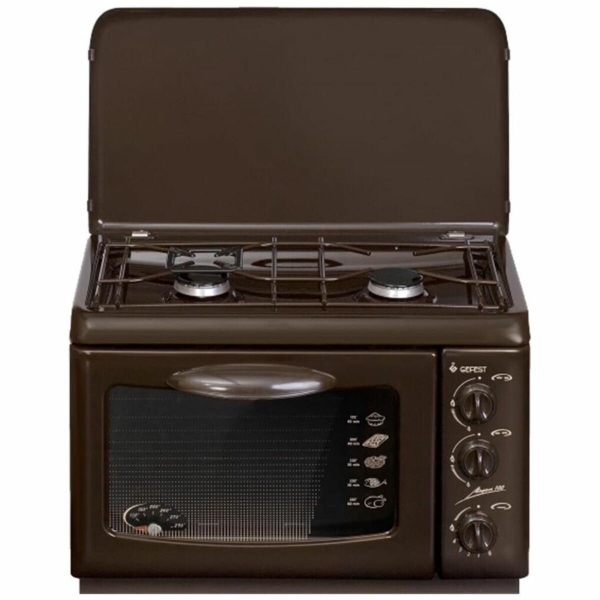 Технопапа · GEFEST Плита газовая настольная ПГЭ 120 К19, электрической духовкой, коричневый