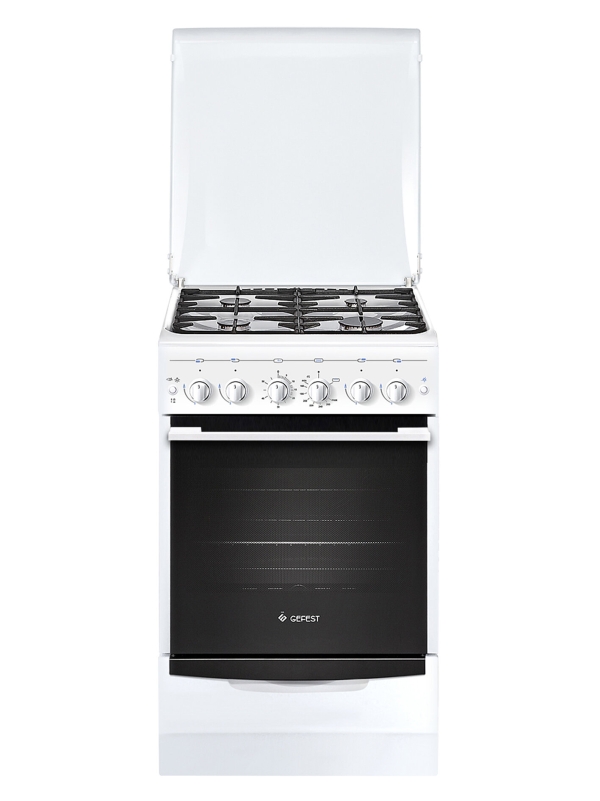Технопапа · Газовая плита GEFEST 5101-02 с газовой духовкой, с грилем, объем 55 л, белый