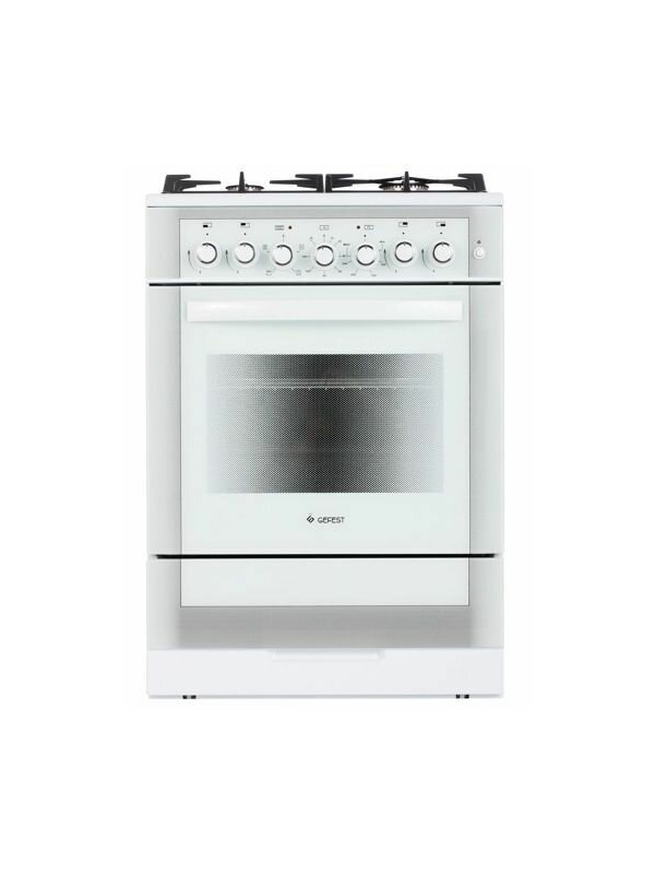 Технопапа · Комбинированная плита Gefest ПГЭ 6502-02 0042, газ на стекле, электроподжиг конфорок, электрическая духовка с вертелом, грилем и таймером, белый