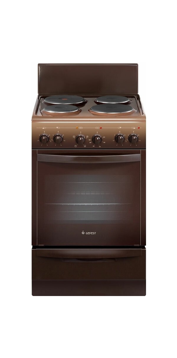 Технопапа · Электроплита Gefest ЭПНД 5140-01 0036 50 см, 52 л, 4 конфорки, коричневый