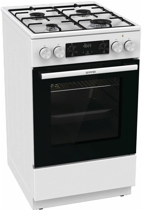 Технопапа · Плита комбинированная GORENJE GK5C60WJ, 3300 Вт, таймер, белая