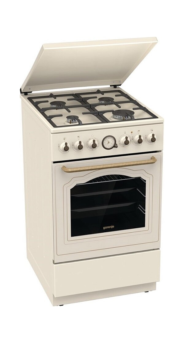 Технопапа · Комбинированная плита Gorenje GKS5B70CLI, гриль, цвет бежевый