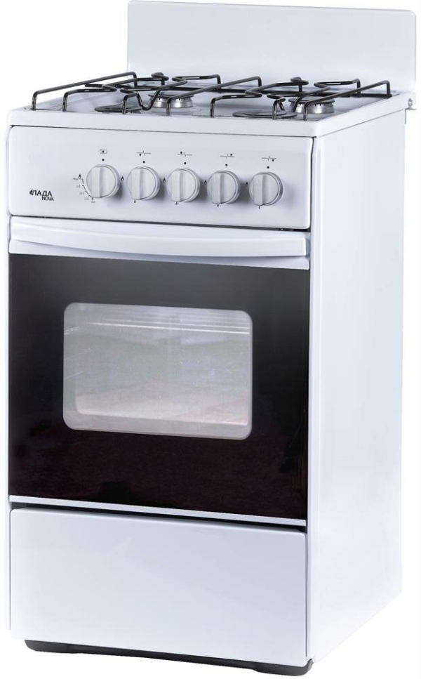 Технопапа · Газовая плита лада NOVA RG 24039 W с газовой духовкой, объем 50 л, белый
