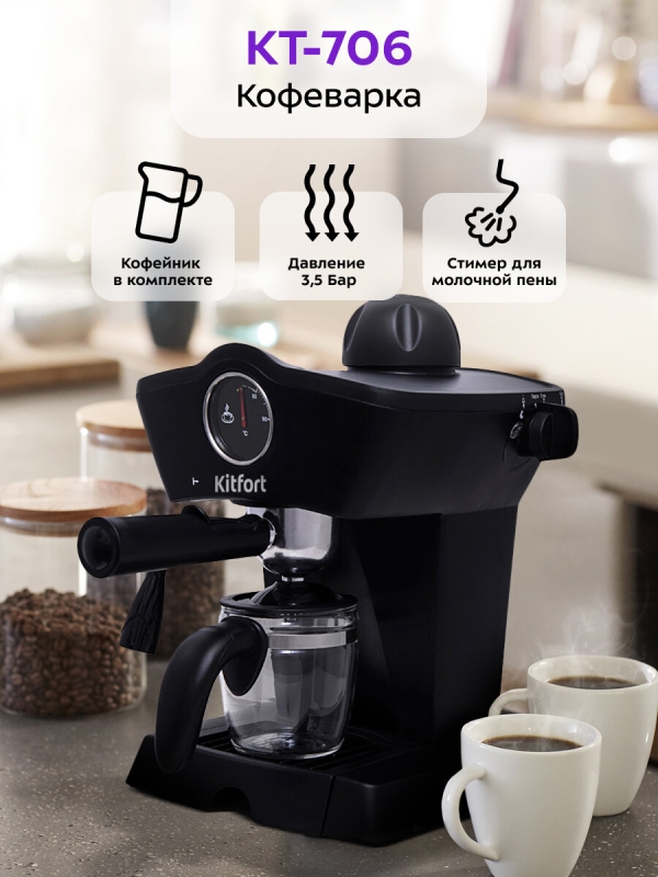 Технопапа · Кофеварка Kitfort КТ-706