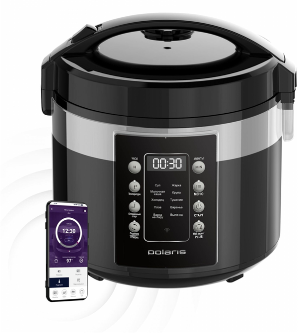 Технопапа · Мультиварка POLARIS PMC 0528 Wi Fi IQ Home (чёрный)