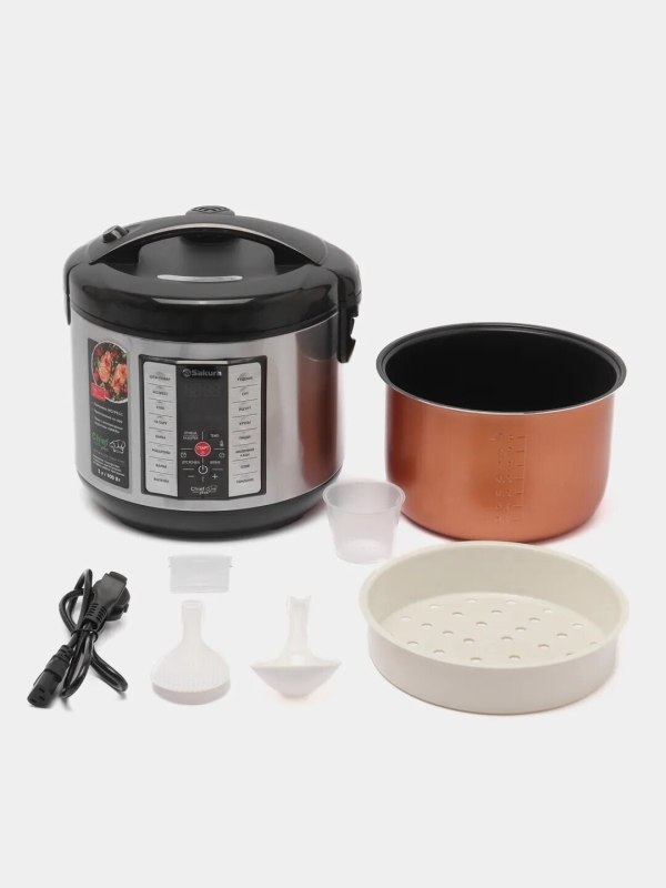Технопапа · Мультиварка Sakura SA-7766BK, 5 л, 860Вт, 42 программы приготовления