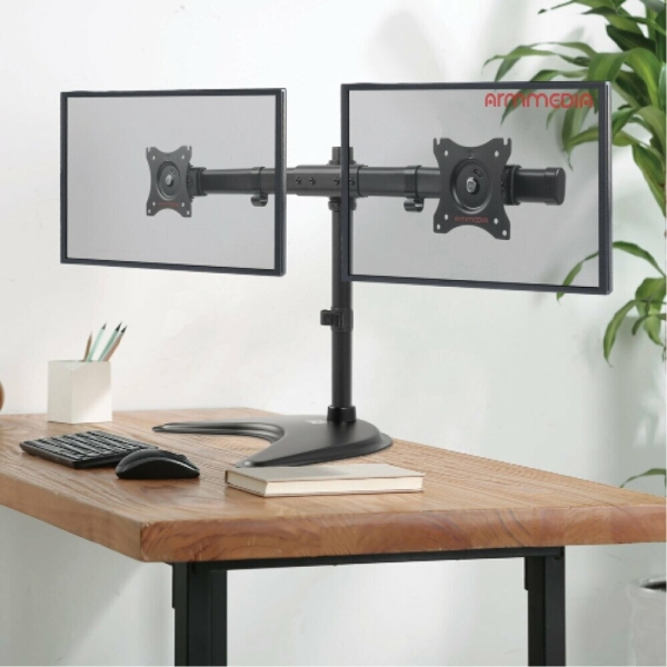 Технопапа · Кронштейн для мониторов Arm Media LCD-T52 черный 15"-32" макс.20кг настольный поворот и наклон верт.