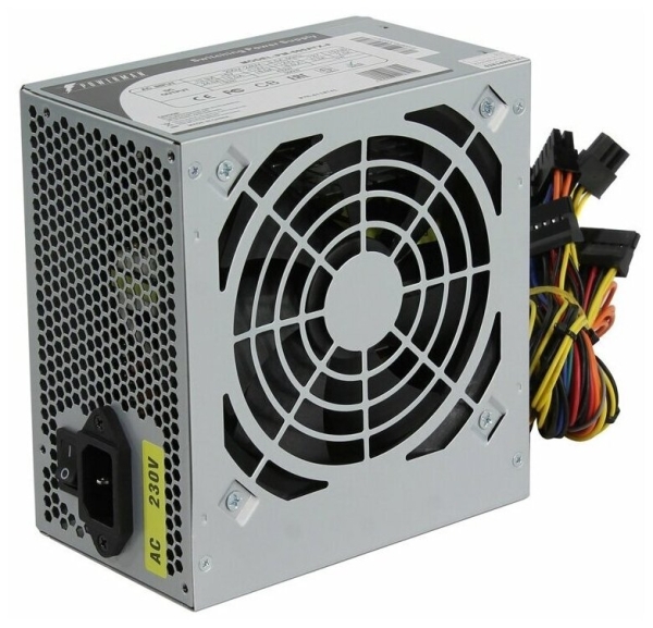 Технопапа · Блок питания Powerman PM-500ATX-F, 500Вт, 80PLUS, ATX, серебристый