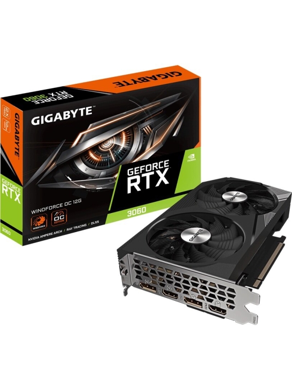 Технопапа · Видеокарта GIGABYTE GeForce RTX 3060 WINDFORCE OC 12GB, (GV-N3060WF2OC-12GD Rev 2.0)