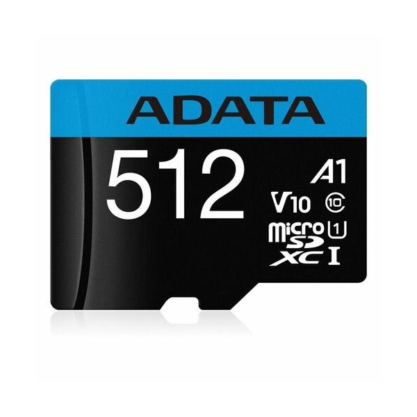 Технопапа · Карта памяти microSDXC UHS-I A-Data Premier Pro 512 ГБ, 100 МБ/с, 1X, Class 10, AUSDX512GUICL10A1-RA1, переходник SD