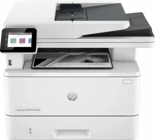 Технопапа · МФУ HP LaserJet Pro MFP M4103fdn (2Z628A) {A4, 1200dpi, 38ppm, 512Mb, 1200 MHz tray 100+250