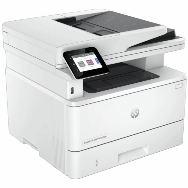 Технопапа · МФУ лазерный HP LaserJet Pro 4103fdw черно-белая печать, A4, цвет белый [2Z629A]