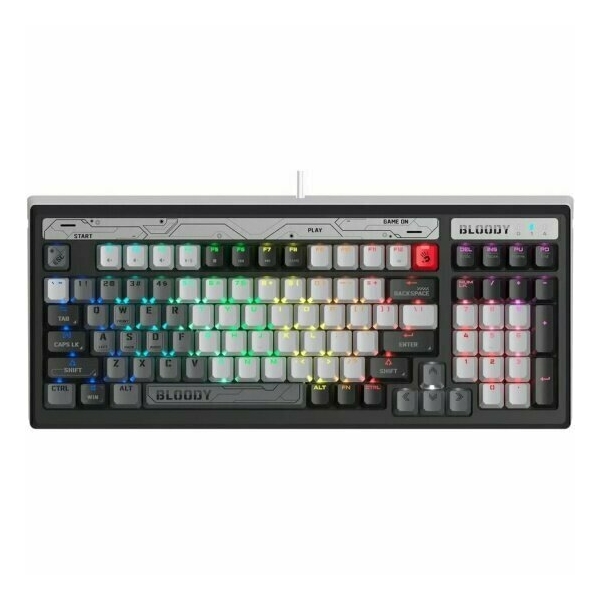 Технопапа · Клавиатура A4Tech Bloody B950 механическая серый/черный USB for gamer LED (B950)