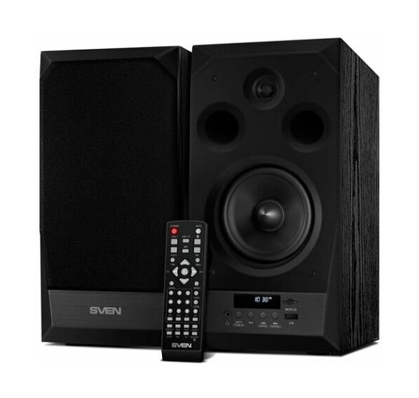 Технопапа · Компьютерная акустика 2.0 Sven MC-20 SV-014438 черный, 90Вт, USB/microSD, пульт ДУ, Bluetooth
