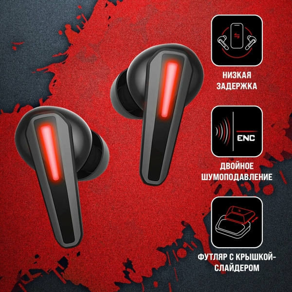 Технопапа · Гарнитура A4Tech M70 черный/красный, вкладыши, крепление в ушной раковине, беспроводные bluetooth, микрофон встроенный (M70 BLACK+ RED)