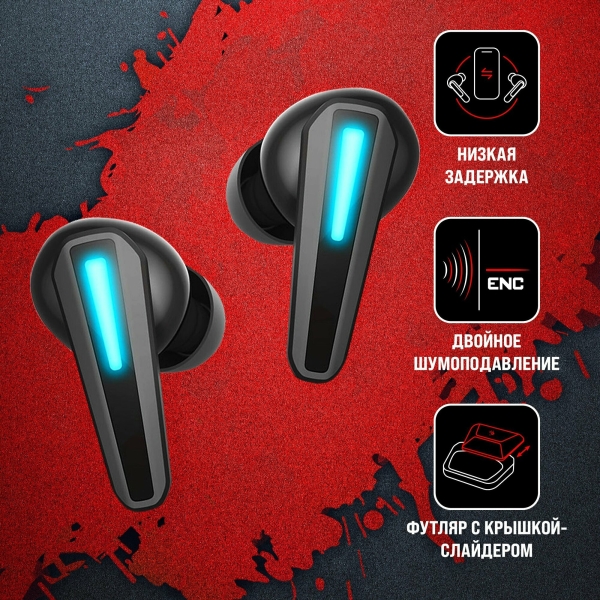 Технопапа · Гарнитура A4Tech M70 черный/синий, вкладыши, крепление в ушной раковине, беспроводные bluetooth, микрофон встроенный (M70 BLACK+BLUE)
