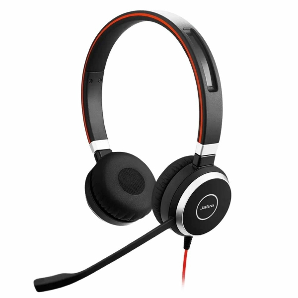 Технопапа · Гарнитура проводная Jabra EVOLVE 40 MS Stereo / черный; красный (6399-823-109)
