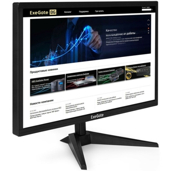 Технопапа · Монитор Exegate EB2400, 23,8", 1920x1080, TN, 60Гц, черный