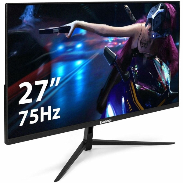 Технопапа · Монитор Exegate EZ2700A 27", IPS LED, Full HD 1920 × 1080, частота 75 Гц, черный