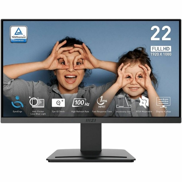 Технопапа · MSI 9S6-3PB9CH-035 Монитор 21.45" Pro MP223 E2 VA 1920x1080, 100 Гц, 4 мс, 16:9, 250 кд/м², HDMI 1.4b, DP, 3.5 Jack, черный
