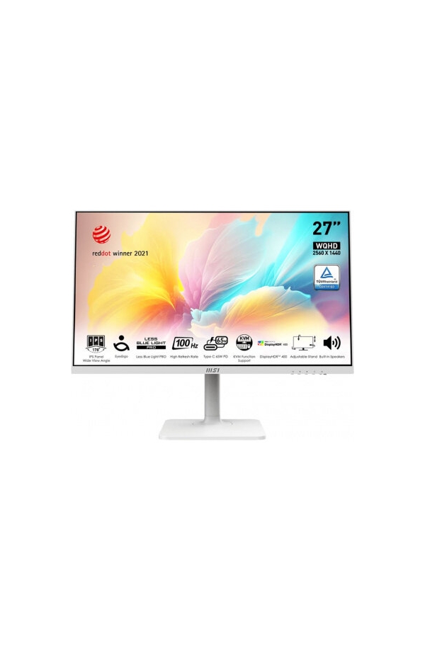 Технопапа · Монитор 27" MSI Modern MD272QXPW, 2560х1440, 100 Гц, IPS, белый (9s6-3pb19h-225)