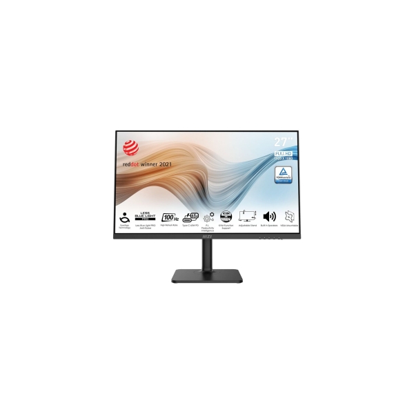 Технопапа · Монитор 27" MSI Modern MD272XP, 1920х1080, 100 Гц, IPS, черный (9s6-3pb19h-232)