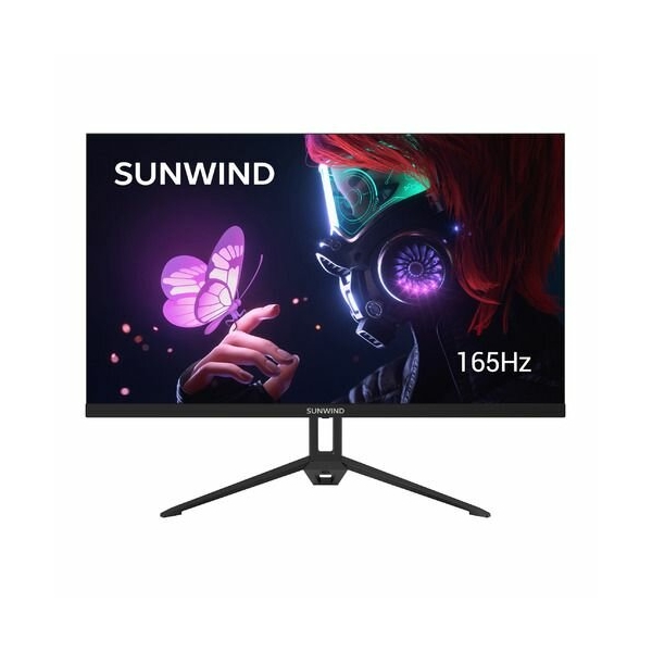 Технопапа · 27" Монитор SunWind SUN-M27BA107, 1920x1080, IPS, 165Гц, 2хHDMI, 1хDP, черный
