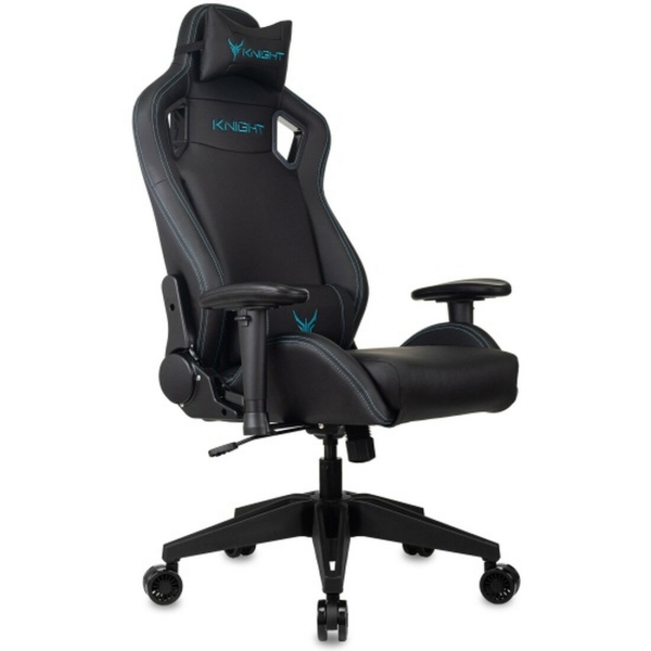 Технопапа · Кресло геймерское Knight Outrid Smile черный эко. кожа крестов. пластик