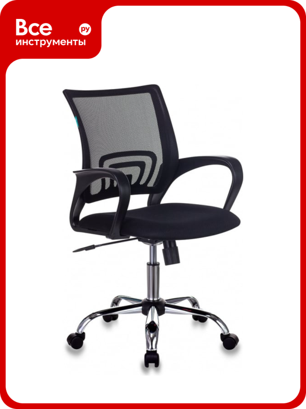 Технопапа · Компьютерное кресло Бюрократ CH-695N/SL спинка сетка черный крестовина хром CH-695N/SL/BLACK
